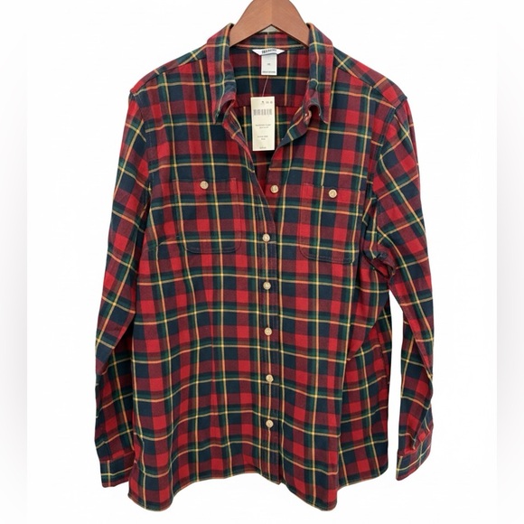HP Duluth Flannel Shirt XL Holiday Women’s Free Swingin’ NEW - Picture 2 of 8